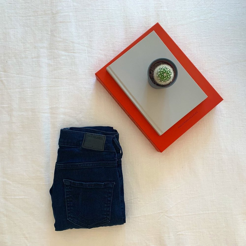 True Religion navy blue stretch skinny jean Size 25